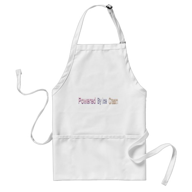 Powered By Ice Cream Adult Apron (Front)