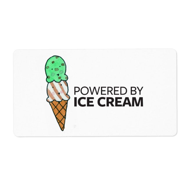 Powered by Ice Cream Label (Front)