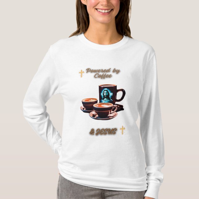 Powered by Jesus & Coffee T-Shirt (Front)