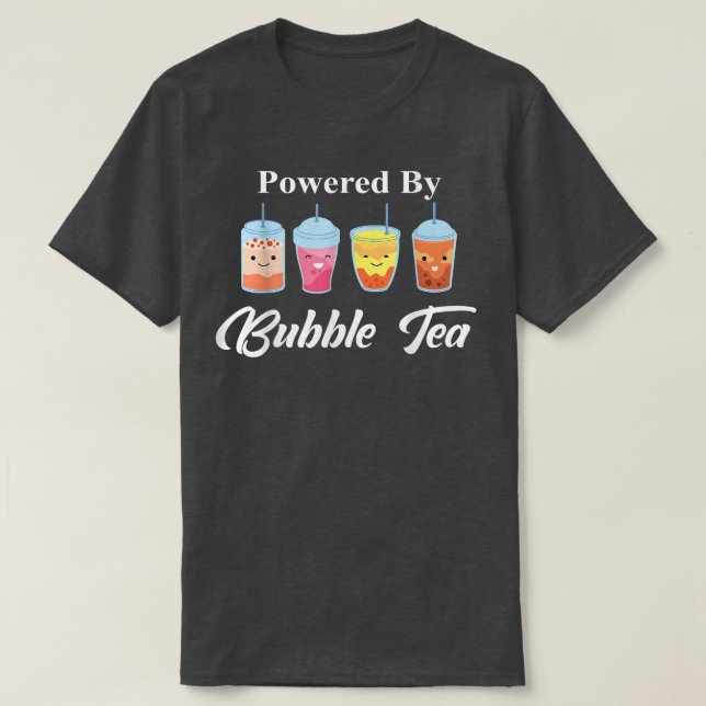 Powered By K-pop and Bubble Tea1540 T-Shirt (Design Front)