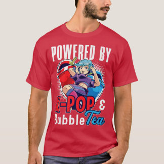 Powered By K-Pop and Bubble Tea K-Drama Kpop Premi T-Shirt