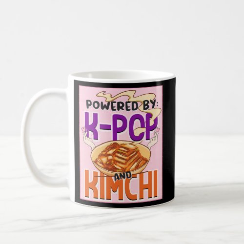 Powered By K_Pop And Kimchi Kpop Finger Heart Coffee Mug