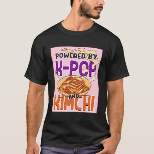 Powered By K_Pop And Kimchi Kpop Finger Heart T_Shirt