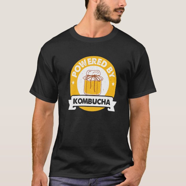 Powered By Kombucha  Scoby Fermented Tea Fermentat T-Shirt (Front)