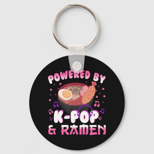 Powered by Kpop and Ramen Kpop Kawaii Anime Gift G Keychain