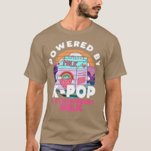 Powered By KPop & Strawberry Milk Kawaii T-Shirt