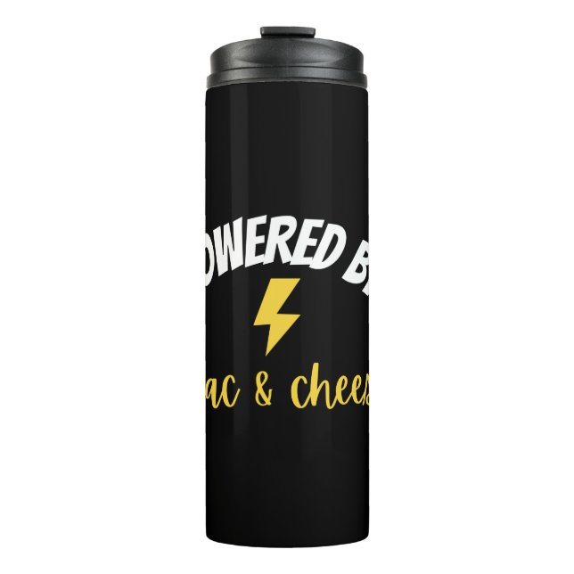 Powered By Mac and Cheese Thermal Tumbler (Front)