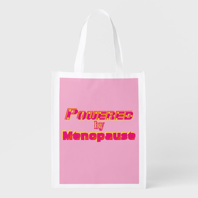 Powered by Menopause 1 Grocery Bag (Front)