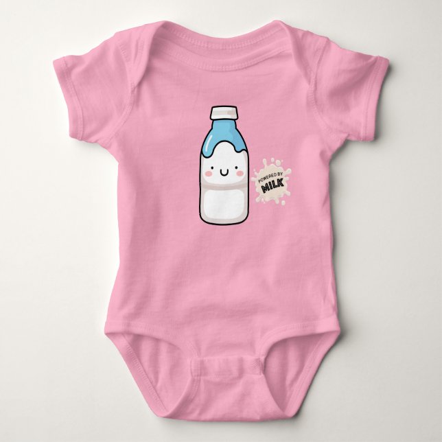 Powered by Milk Baby Bodysuit (Front)