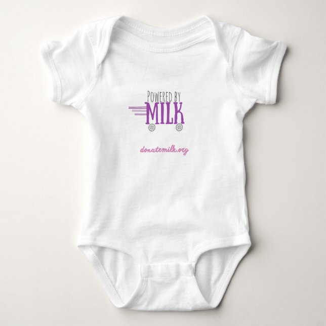 Powered by Milk Baby Bodysuit (Front)