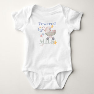 Powered by milk - baby wagon bodysuit
