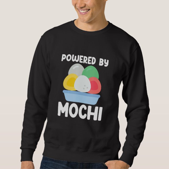 Powered By Mochi Japanese Food Mochi Sweatshirt (Front)