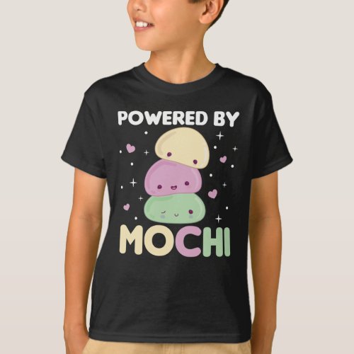 Powered By Mochi _ Kawaii Mochi Ice Cream T_Shirt