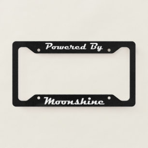 Powered By Moonshine License Plate Frame