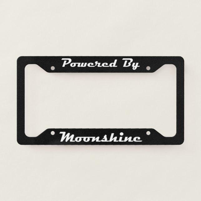 Powered By Moonshine License Plate Frame (Front)