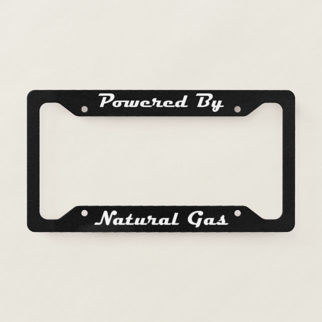 Powered By Natural Gas License Plate Frame (Front)