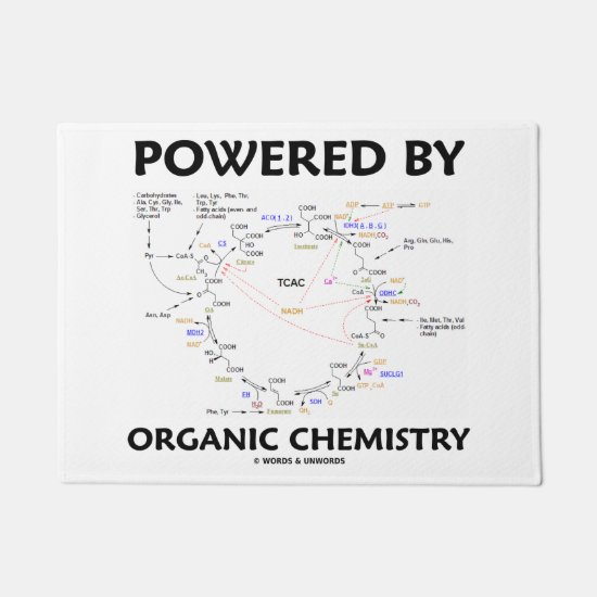 Powered By Organic Chemistry Krebs Cycle Humor Doormat