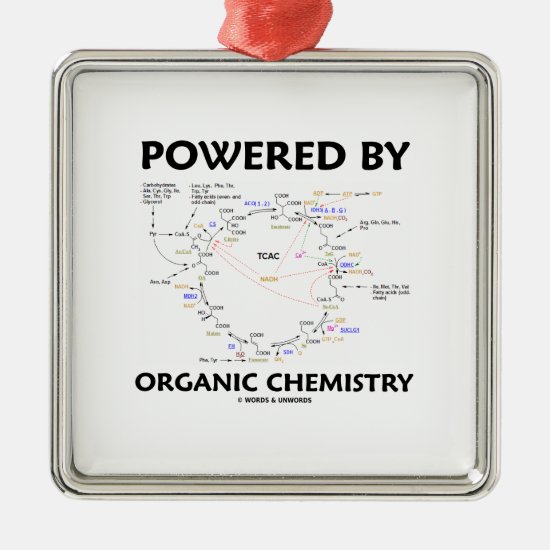 Powered By Organic Chemistry (Krebs Cycle) Metal Ornament