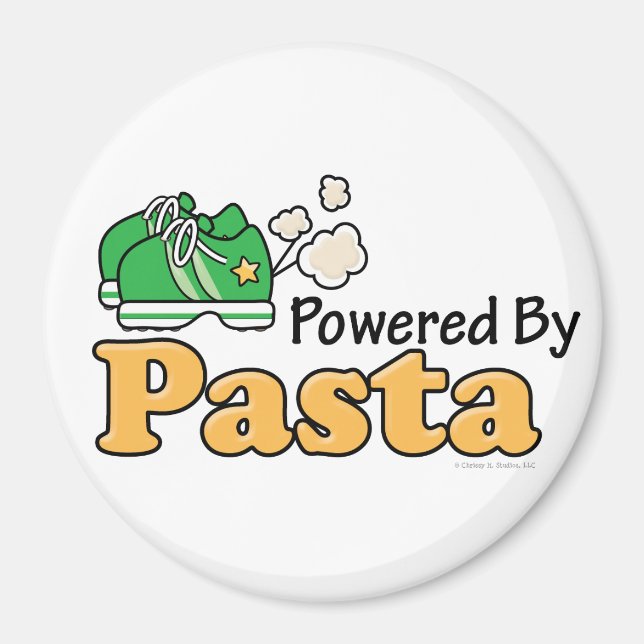 Powered By Pasta Runner Magnet (Front)