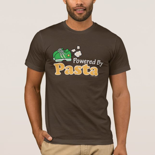 Powered By Pasta Runner T-shirt (Front)