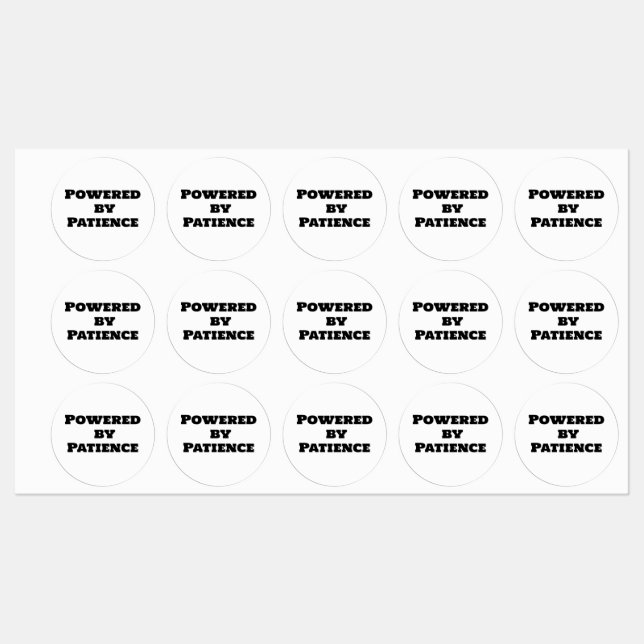 Powered by Patience Labels (Sheet)