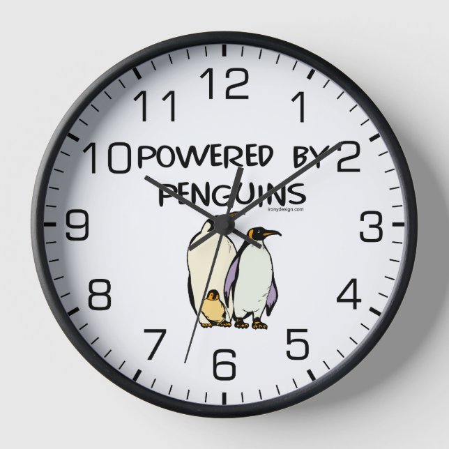 Powered By Penguins Clock (Front)