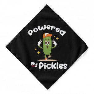 Powered By Pickles Food Pickle Funny Bandana