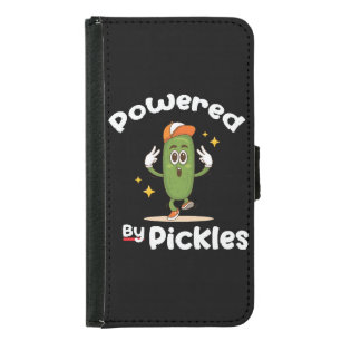 Powered By Pickles Food Pickle Funny Samsung Galaxy S5 Wallet Case