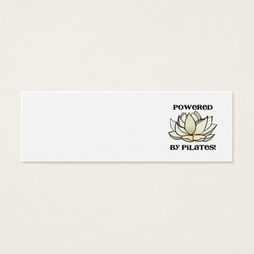 Customizable Powered By Pilates Lotus Business Card