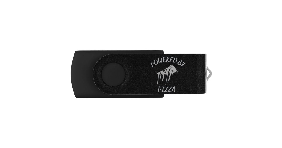 Powered By Pizza Flash Drive | Zazzle