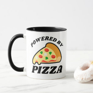 'Powered by Pizza' pizza lover's Mug
