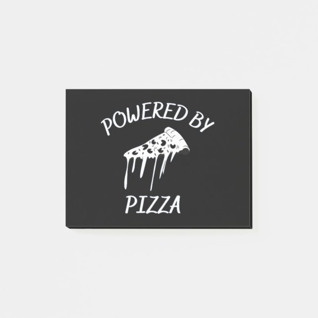 Powered By Pizza Post-it Notes (Front)