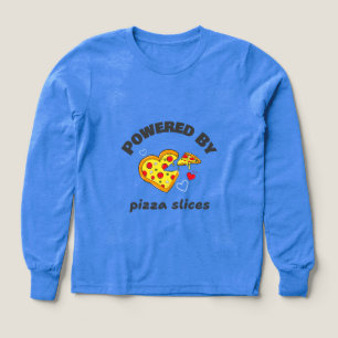 Powered By Pizza Slices-School Lunch Break T-shirt Tri-Blend Shirts