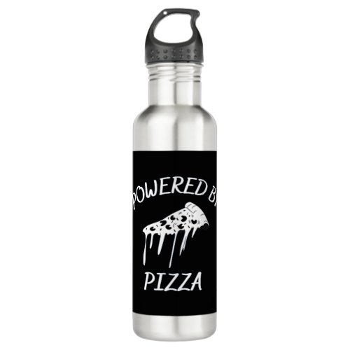 Powered By Pizza Stainless Steel Water Bottle