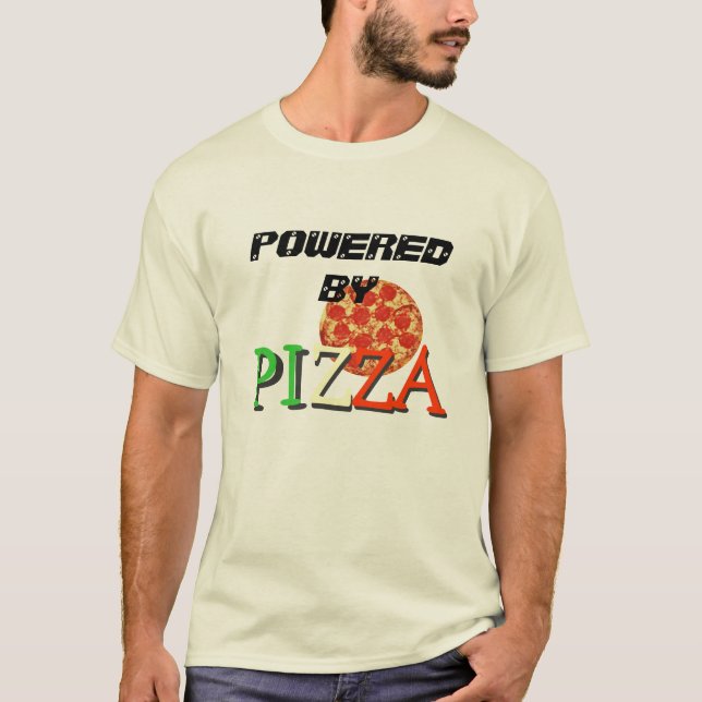 Powered By Pizza T-Shirt (Front)
