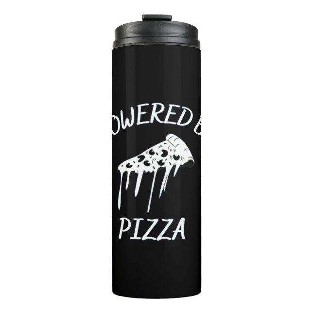 Powered By Pizza Thermal Tumbler (Front)