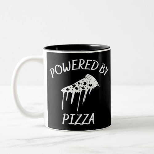 Powered By Pizza Two_Tone Coffee Mug