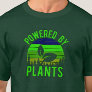 Powered By Plants Funny Vegan Green Vintage Sunset T-Shirt