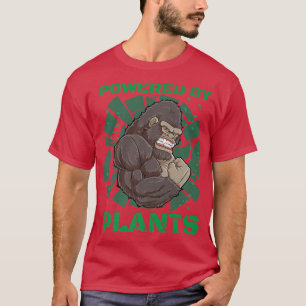 Powered By Plants Gorilla Vegan Fitness  T-Shirt