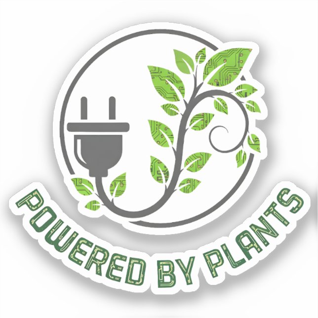 Powered by Plants Sticker (Front)