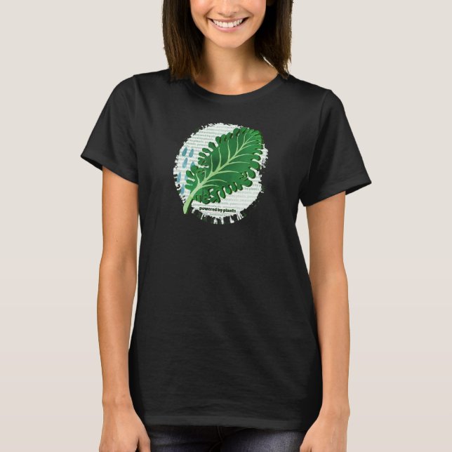 Powered By Plants Team Herbivore Vegetarian Vegan T-Shirt (Front)