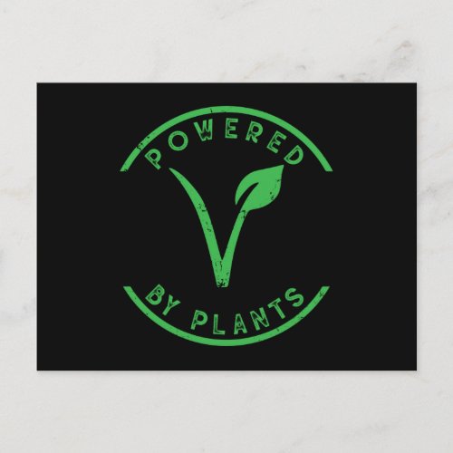 Powered by Plants Vegan vegan lifestyle Postcard