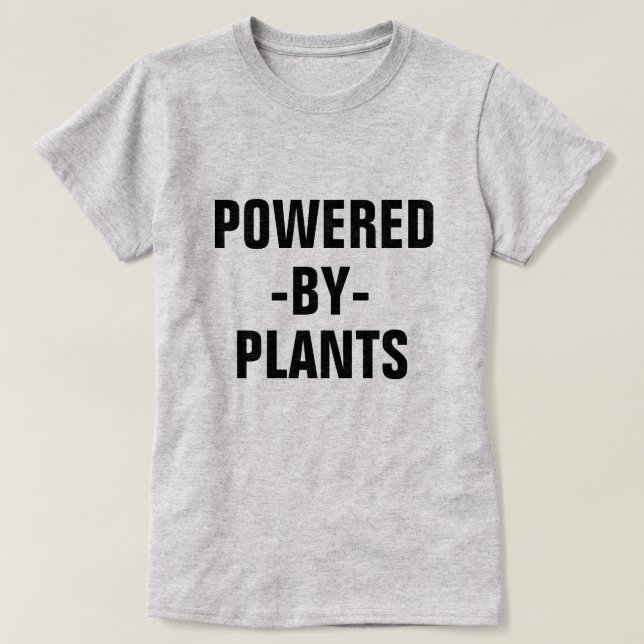 Powered by Plants women's vegan shirt (Design Front)