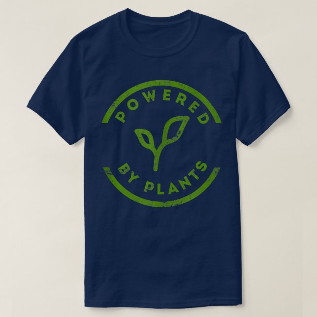 Powered By PlantsVegan Workout 179 T-Shirt (Design Front)