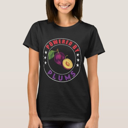 Powered By Plums Design Love Fruits T_Shirt