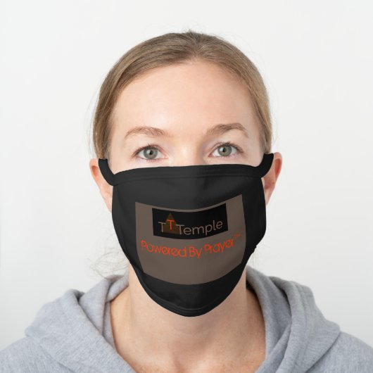 Powered By Prayer™ Alt Black Cotton Face Mask (Worn)