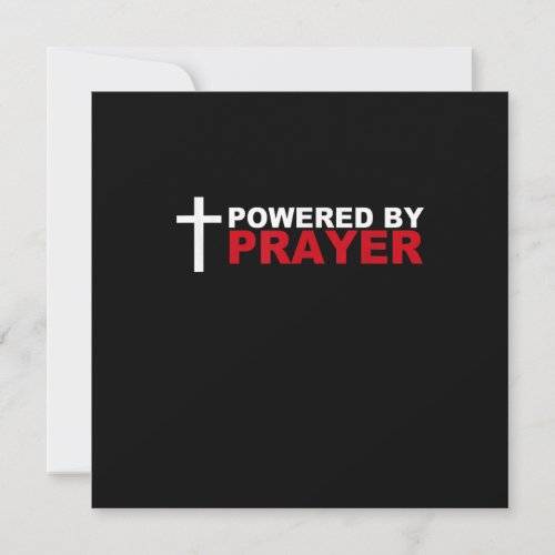 Powered by Prayer Novelty Christian Short Sleeve T Invitation