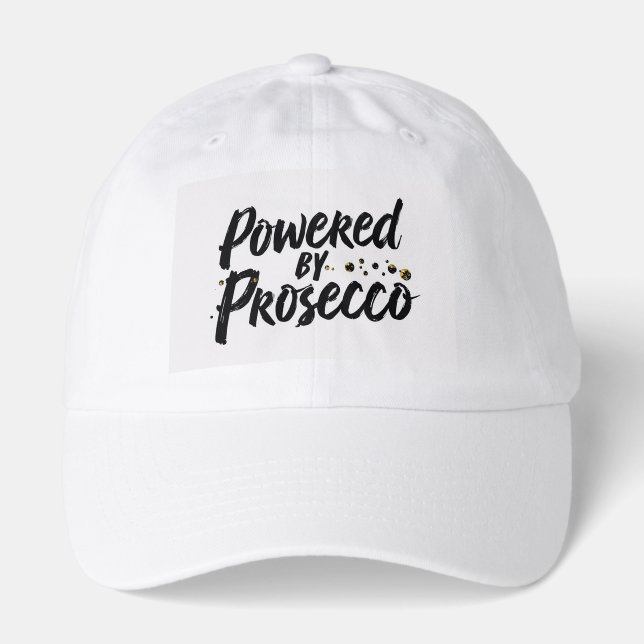 Powered by Prosecco – Funny Minimalist Hat (Front)