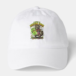Powered By Pure Feral Energy Funny Raccoon Hat