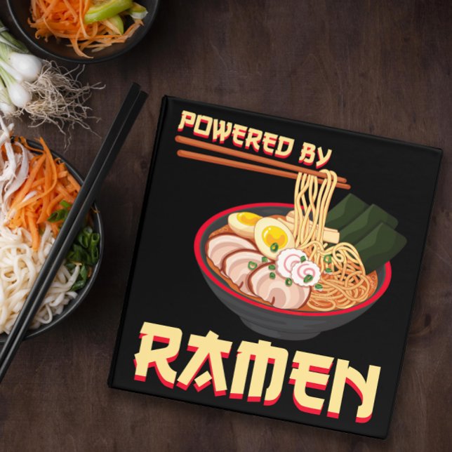 Powered By Ramen Japanese Anime Noodles 3 Ring Binder (Creator Uploaded)